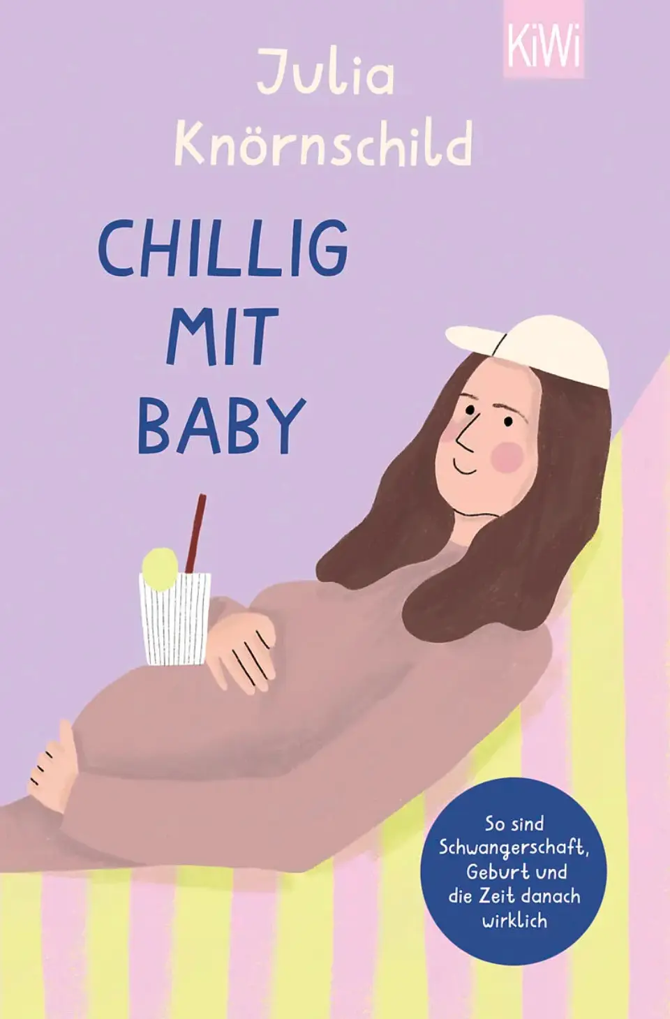 chillig-mit-baby-buchcover-kiwi-verlag-illustration-frau-schwanger-drink